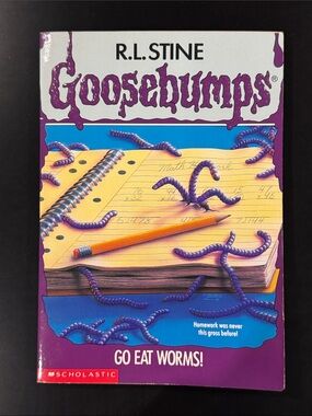 Goosebumps #21: Go Eat Worms! by R.L. Stine - Vintage Scholastic Paperback Novel